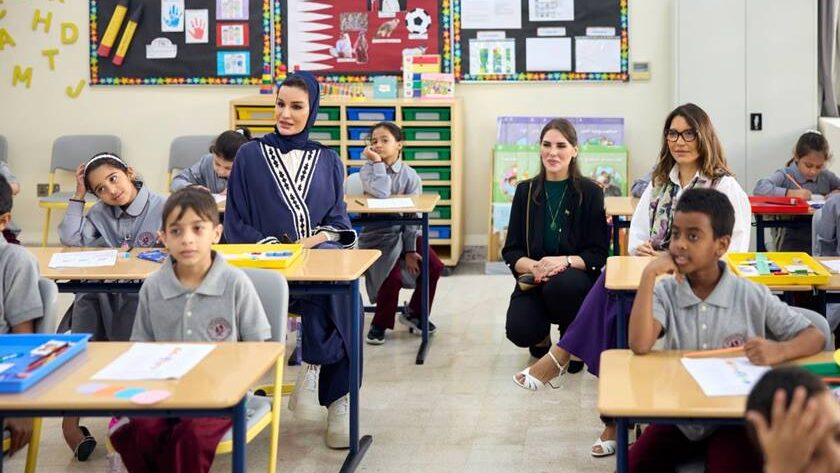 صاحبة السمو تزور مدرسة السلم الأولى