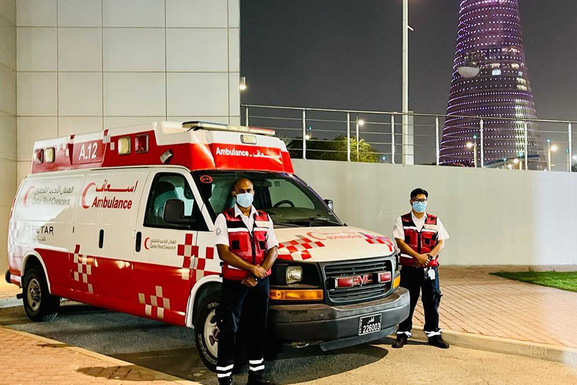 سيارة إسعاف الهلال الأحمر القطري