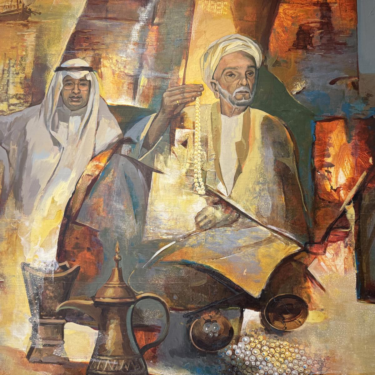 لوحة تجسد الطواش ابراهيم وابنه حسين