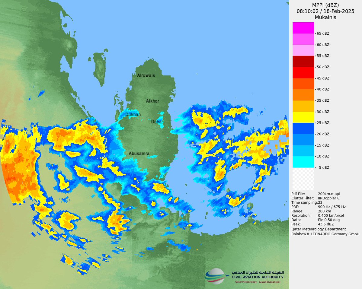 رصد أمطار على مناطق مختلفة في قطر 
