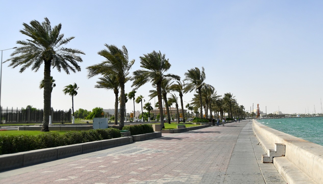 رياح شمالية غربية عالية السرعة في الدوحة