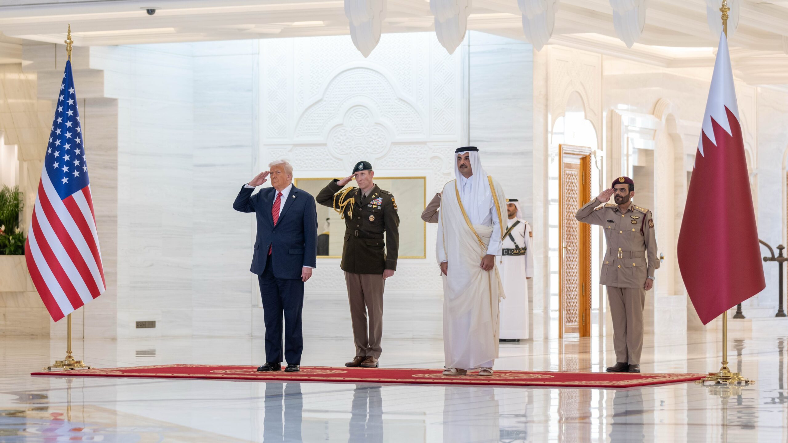 أمير قطر والرئيس ترامب 