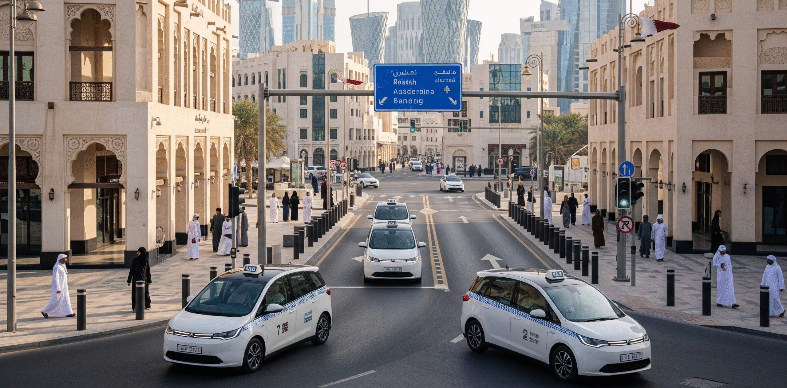 سيارات أجرة ذاتية القيادة في شوارع الدوحة
