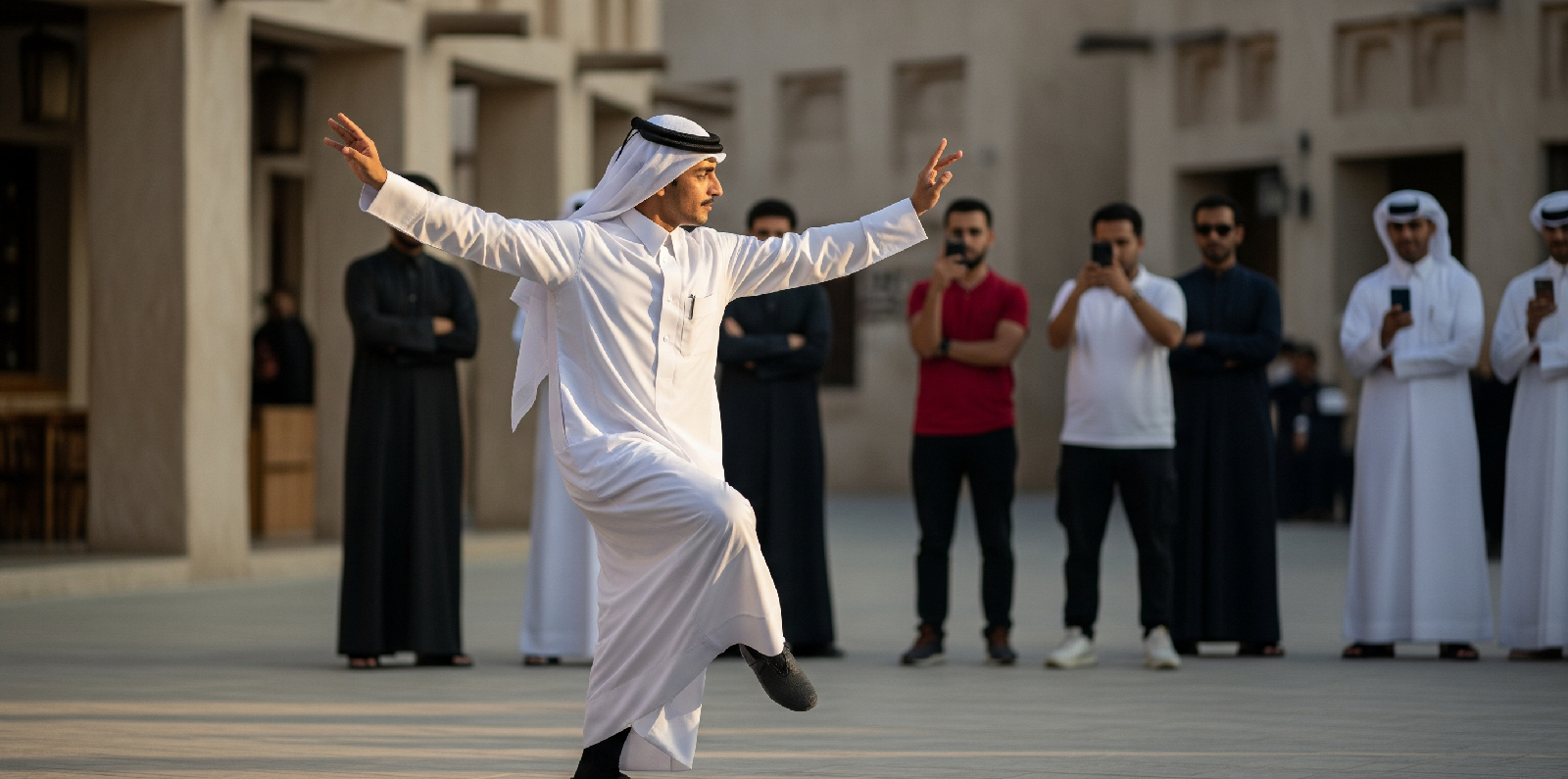 شاب وافد يثير الجدل برقصة بالزي القطري .. ما القصة؟