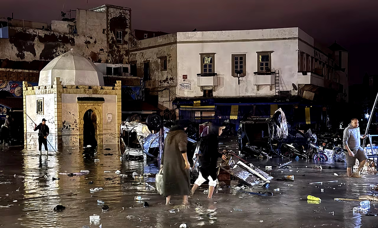 الفيضانات التي اجتاحت مدينة آسفي الساحلية